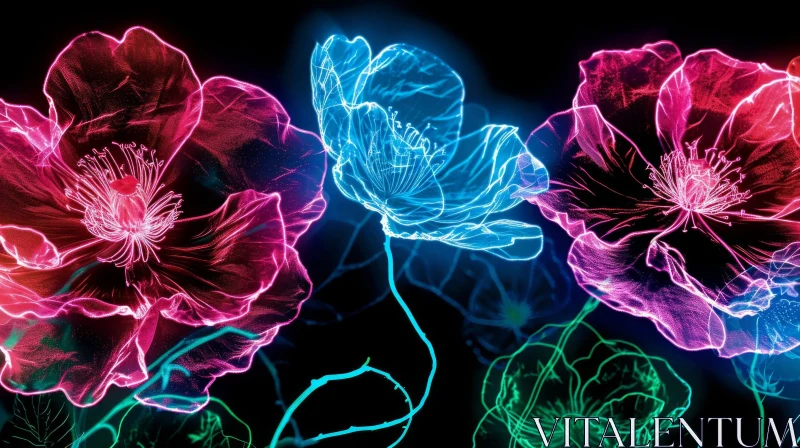 Stunning Flowers in a Field AI Image