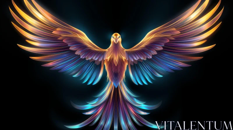 Majestic Phoenix Digital Painting - Symbolism of Power and Rebirth AI Image