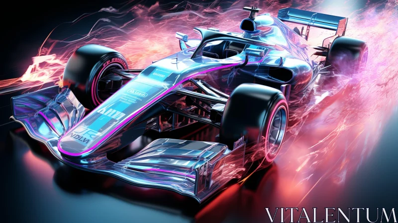 AI ART Formula 1 Racing Car in Motion - Speed and Competition