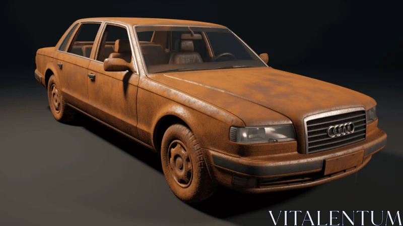 Rusted Audi TSB Model with Luxurious Textures | Unreal Engine 5 AI Image