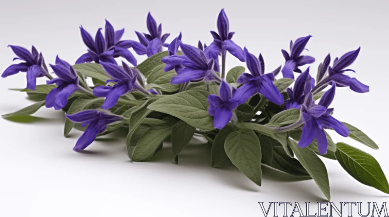 3D Model of Purple Flowers with a Classic Touch AI Image