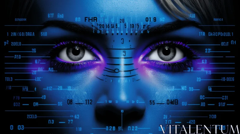 Digital Woman: Exploring Artificial Intelligence Concept AI Image