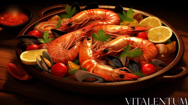 Delicious Seafood Bowl Photograph AI Image