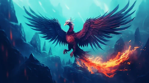 Majestic Phoenix Rising - Symbol of Rebirth and Hope