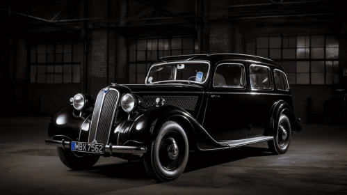 Antique Car in Dark Building: A Captivating Photographic Tribute