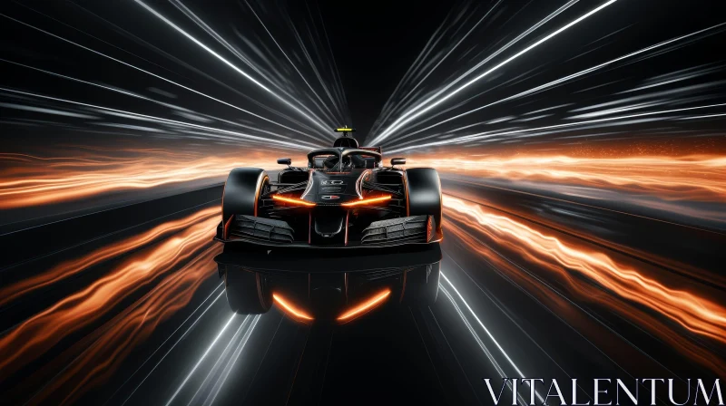 AI ART Speed and Competition: Formula 1 Car Racing at High Velocity