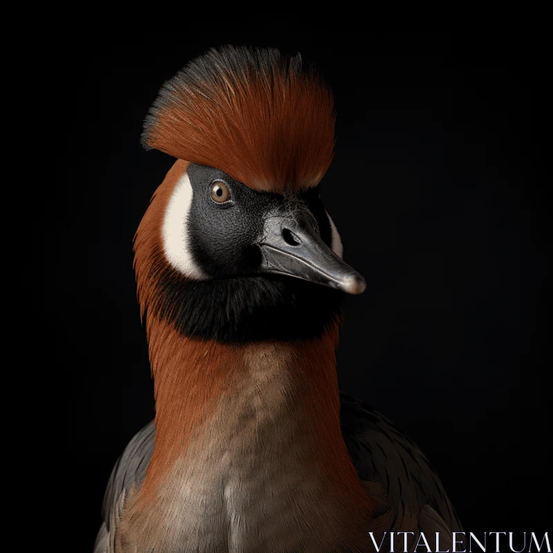 Black and Orange Bird: A Stunning Portrait AI Image