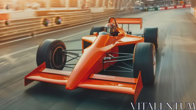Intense Formula 1 Car Racing on Track AI Image