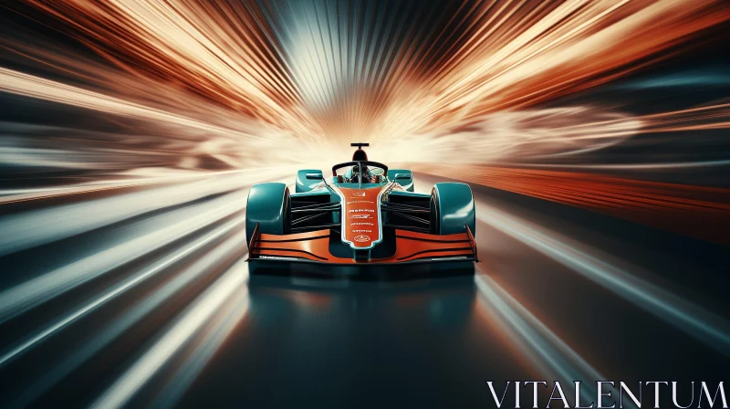 Fast-paced Formula 1 Car Racing Image AI Image