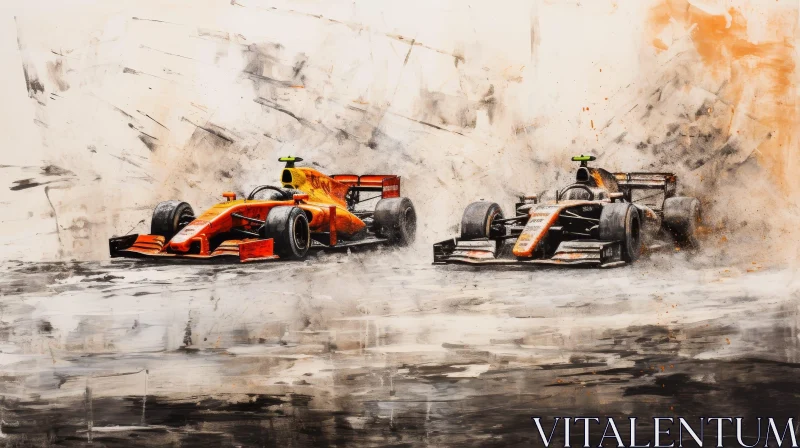 Formula 1 Racing Painting - Speed and Excitement AI Image