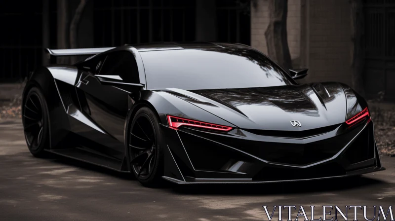 Futuristic Concept Honda NSX Sports Car | Dark Black and Gray AI Image