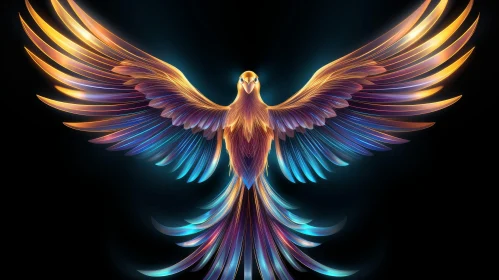 Majestic Phoenix Digital Painting - Symbolism of Power and Rebirth