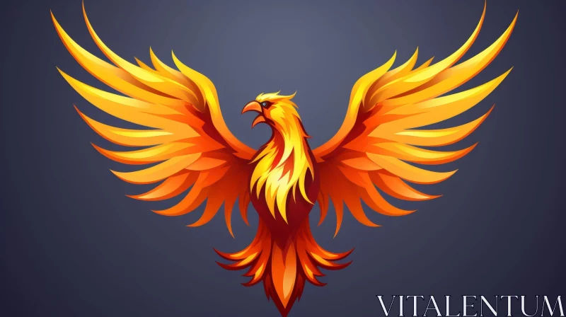 Majestic Phoenix Illustration - Symbol of Hope and Renewal AI Image