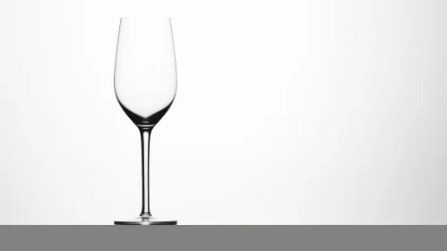 Minimalist Empty Champagne Glass Photo