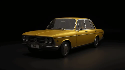 Vintage Gold Car | Realistic Rendering | Vray Tracing