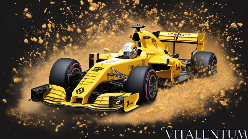 Formula 1 Car Racing Action | Fast Speed Image AI Image
