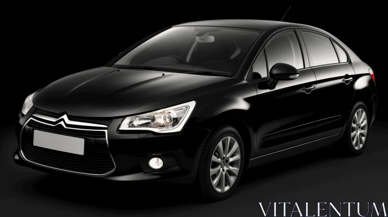 Captivating Dark Car Image on White Background | Suburban Ennui | UHD Quality AI Image