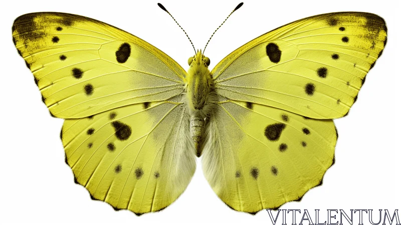 Yellow Butterfly: A Study in Dadaist Photomontage and Symmetry AI Image