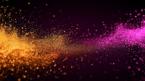 Enigmatic Glowing Particles Abstract Background