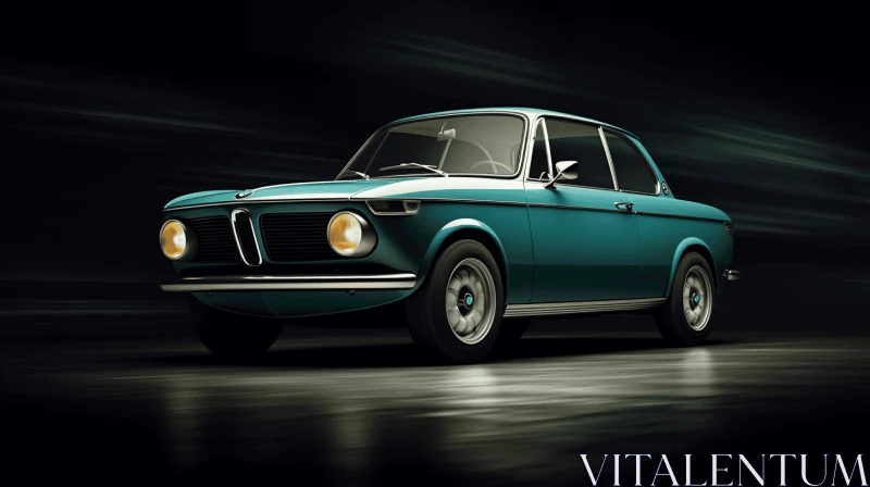 Classic BMW Car in Dark Navy | Photorealistic Renderings AI Image