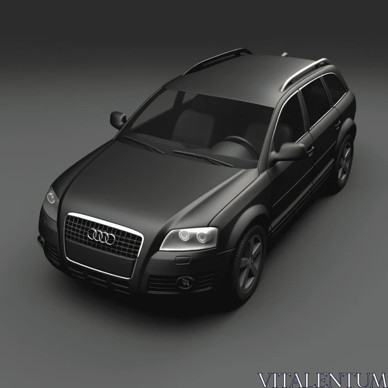 Black Audi Q7 3D Model | Elegant and Subtle Rendering AI Image