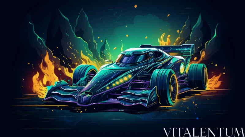 AI ART Formula 1 Car Racing Artwork