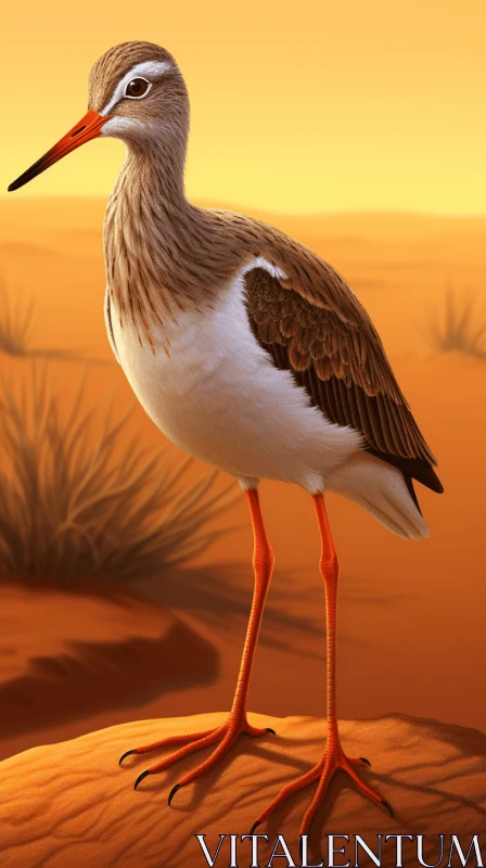 Desert Bird in Realistic Digital Art AI Image