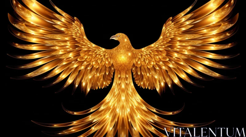 AI ART Majestic Phoenix Rising - Digital Painting