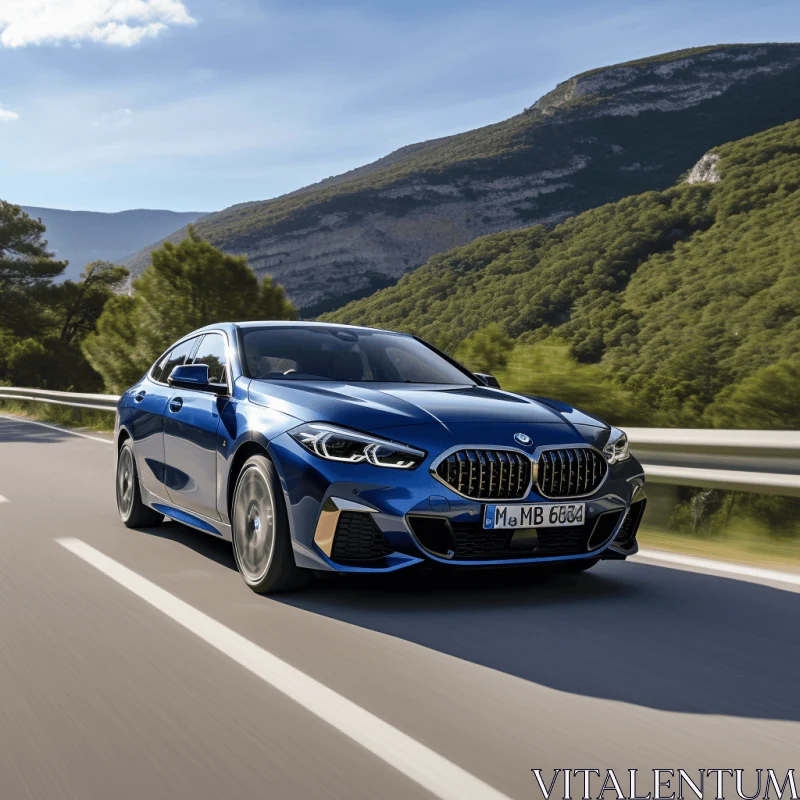 BMW 8 Series Gran Coupe: A Captivating Journey on a Winding Road AI Image