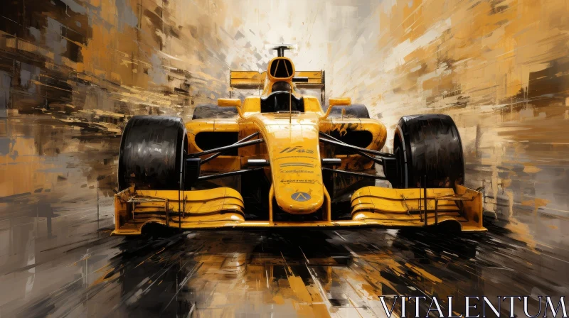 Formula 1 Race Car Speed Painting AI Image