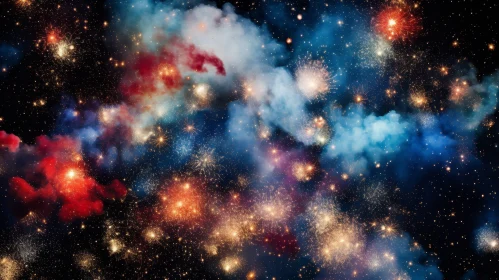 Space Fireworks Display - Celestial Festivity