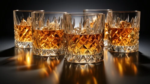 Dark Glass Whiskey Composition