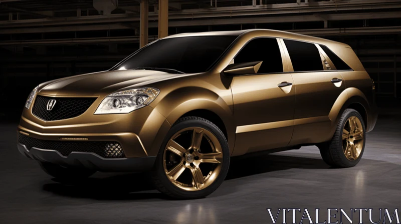Golden SUV - Bronze Playfulness and Urban Edge AI Image