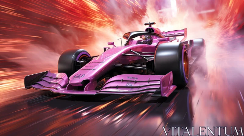 Speedy Formula 1 Racing Car in Motion AI Image
