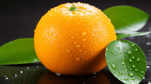 Captivating Mandarin Orange: A Bold and Precise Artwork