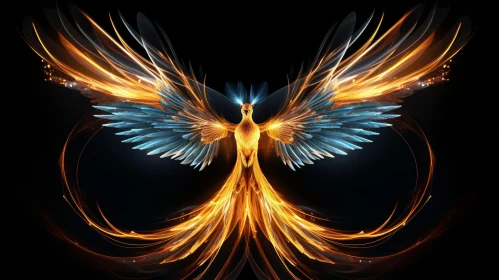 Phoenix Mythical Bird Digital Painting
