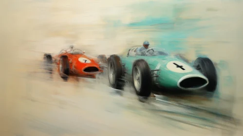 Vintage Formula 1 Racing Artwork