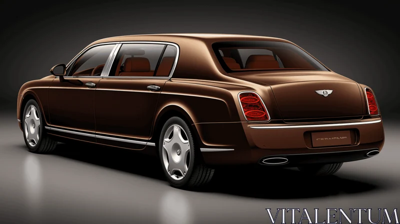 Luxurious Brown and Amber Bentley Mulsanne A5 - Realistic Rendering AI Image
