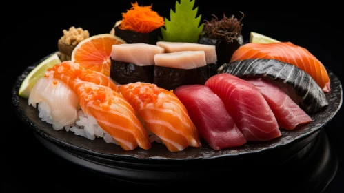 Exquisite Sushi Plate Composition