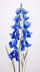 Blue Foxglove Flowers: A Study in Anamorphic Art