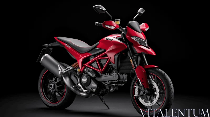 Striking Red Motorcycle in 32k UHD - Captivating Speed and Power AI Image