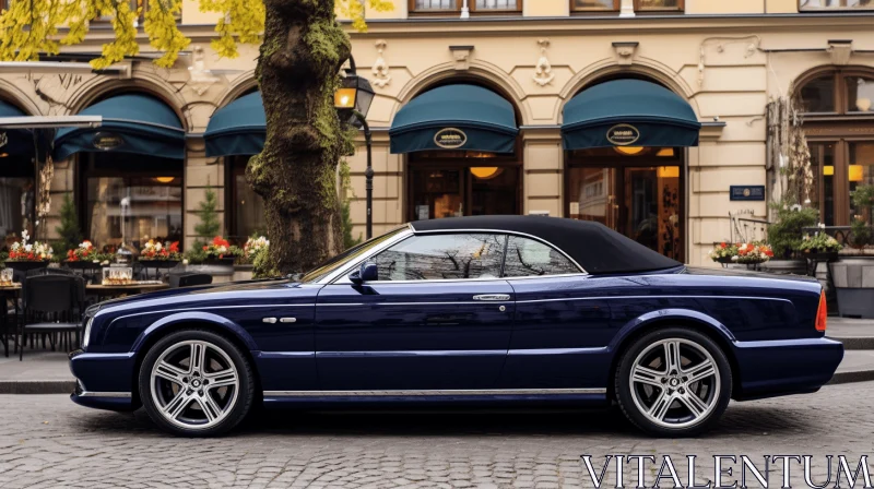 Opulent Bentley Continental Convertible in Indigo and Blue AI Image