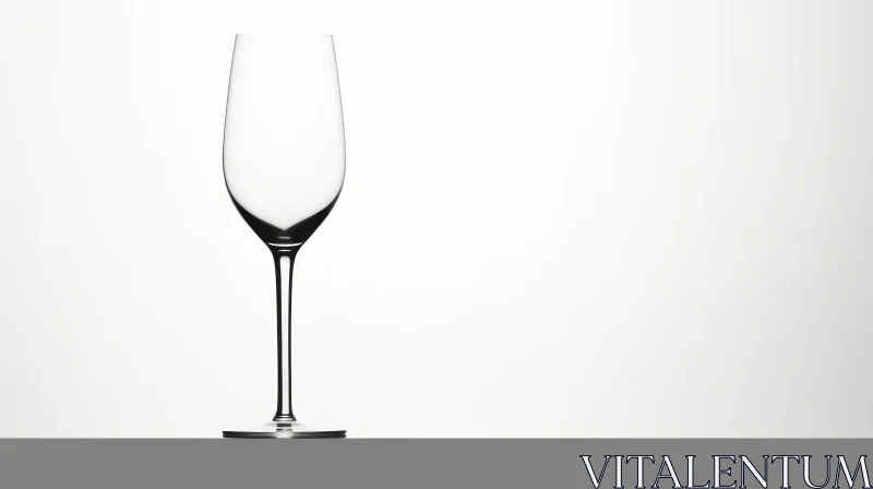AI ART Minimalist Empty Champagne Glass Photo