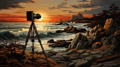 Golden Sunset Coast Landscape Photography