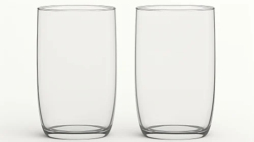 Minimalistic Empty Glass Composition