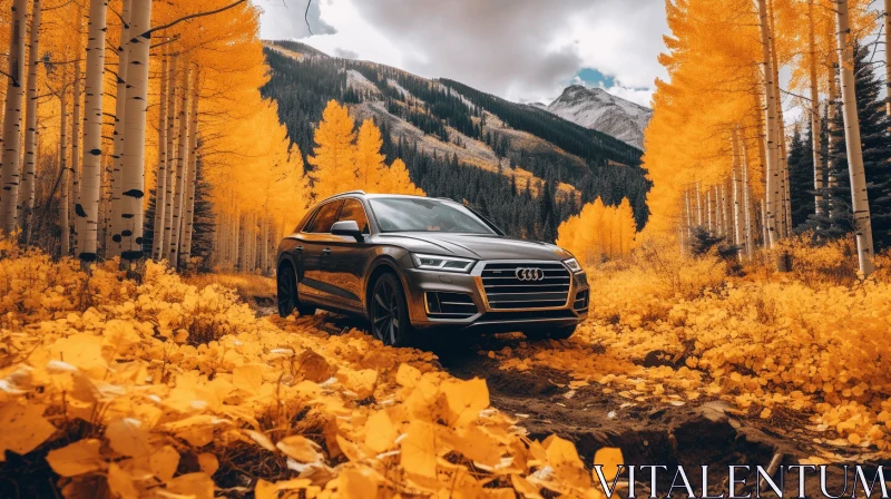 Audi Adrian in Fall Forest: Captivating Beauty of Colorado Mountains AI Image