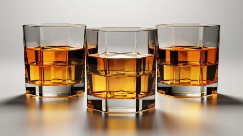 Elegant Whiskey Glass Arrangement