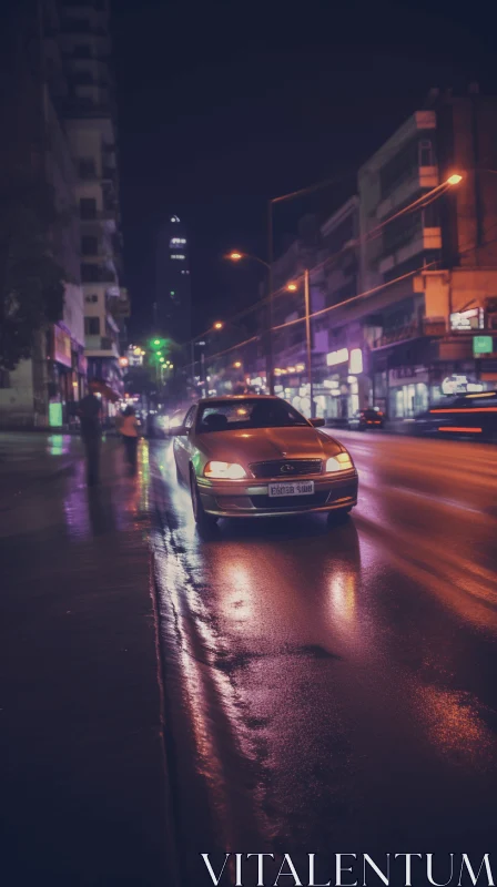 Captivating Car Photography: Exploring Atmospheric Streets AI Image