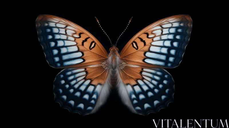 Intricate Butterfly Display: A Study of Texture and Symmetry AI Image