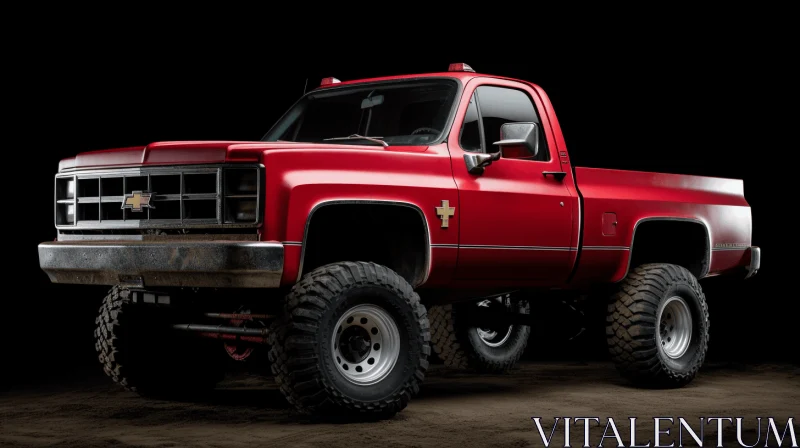 Vintage Red Chevy Pickup Truck Wallpaper - Transport